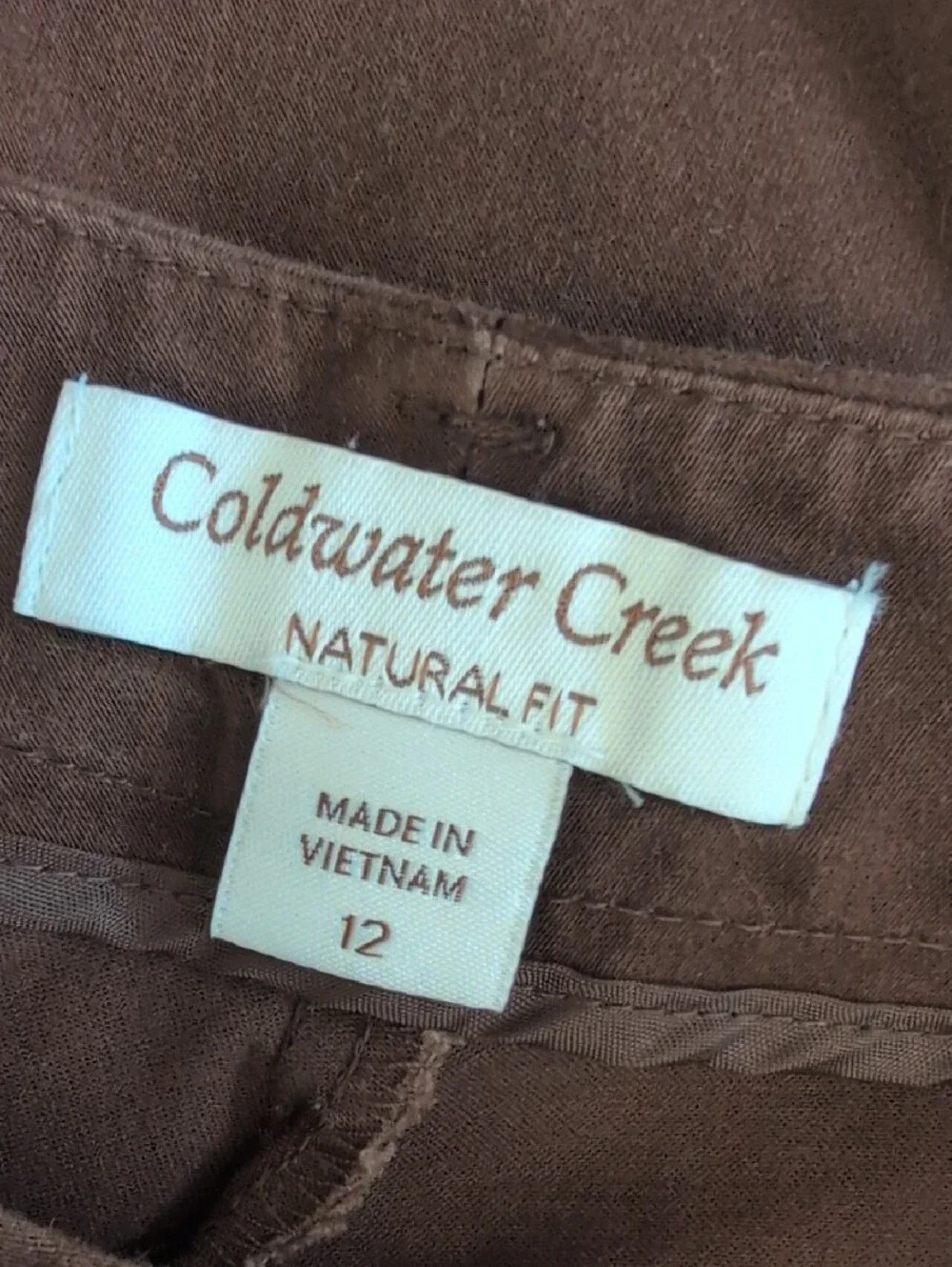 Coldwater Creek Brown Natural Fit Long Shorts 12      541A